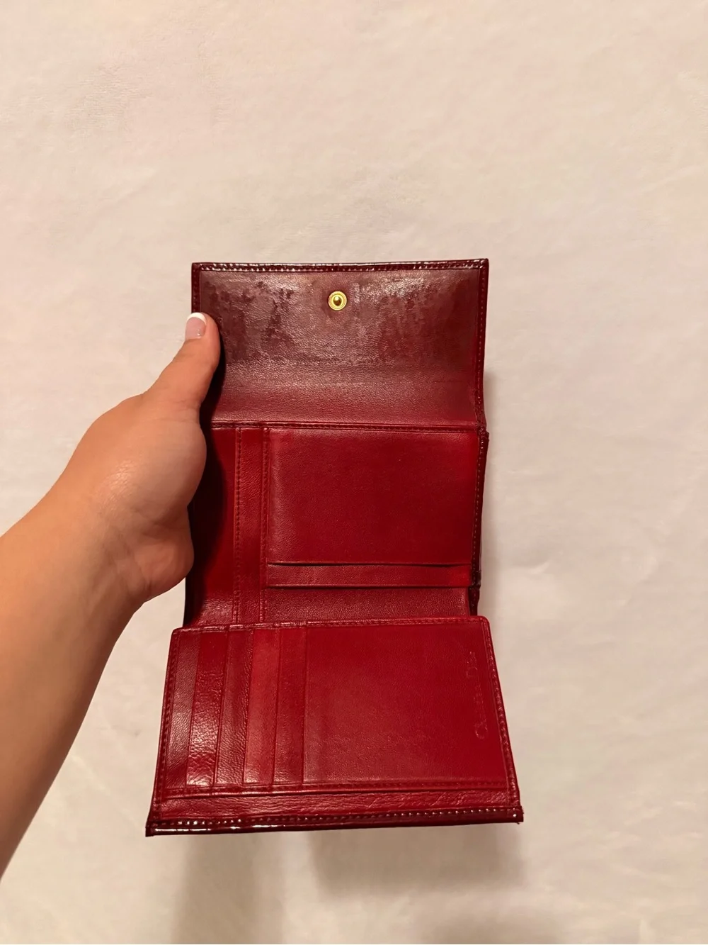 Christian Dior Patent Cannage Mini Lady Dior Wallet